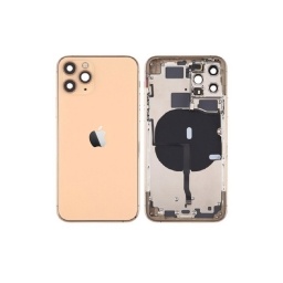 Carcasa trasera Iphone 11 PRO Dorada completa con Flex y Carga Inalmbrica