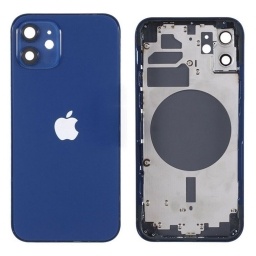 Carcasa trasera Iphone 12 Azul Completa con flex y Carga Inalmbrica