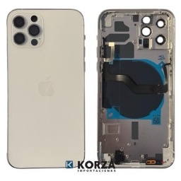 Carcasa iPhone 12 PRO BLANCA COMPLETA  con botones FLEX Y CARGA INALAMBRICA
