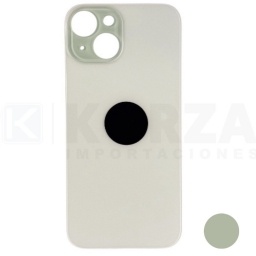 Tapa Trasera Iphone 15 VERDE Sin Lens con Sticker
